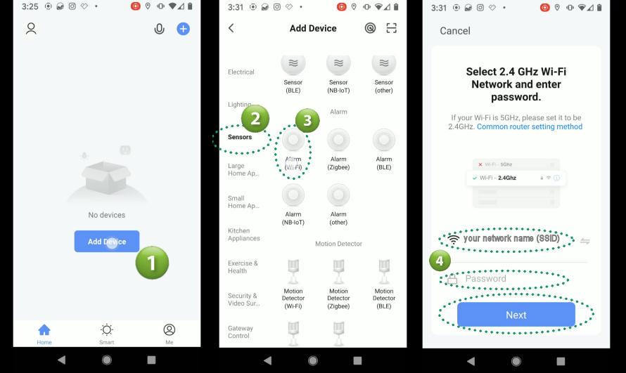 Screenshot Of Smart Life App Device Setup Select-Wifi-Screens