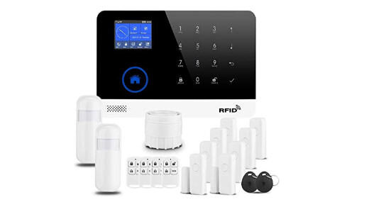 Tuya Wireless Alarm Kit With Sensors, Siren, Keychain Remotes, Fobs And Control